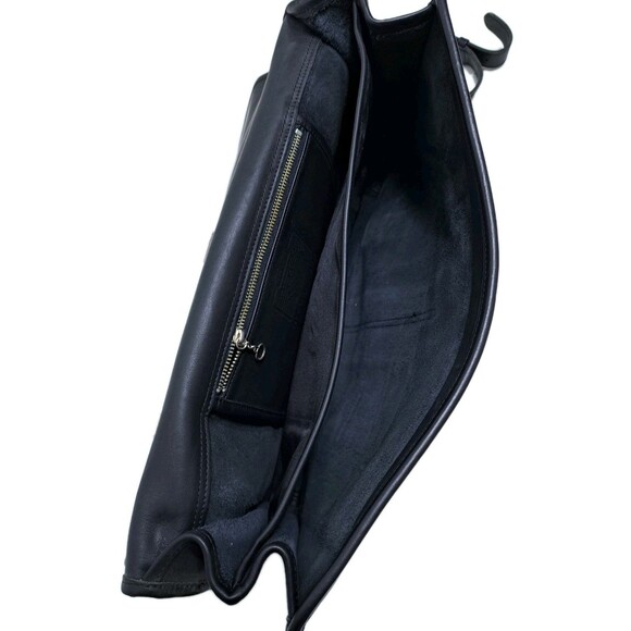 Vintage Coach Full Glove Tanned Black Leather #5328 Attaché Messenger Briefcase - Picture 8 of 14